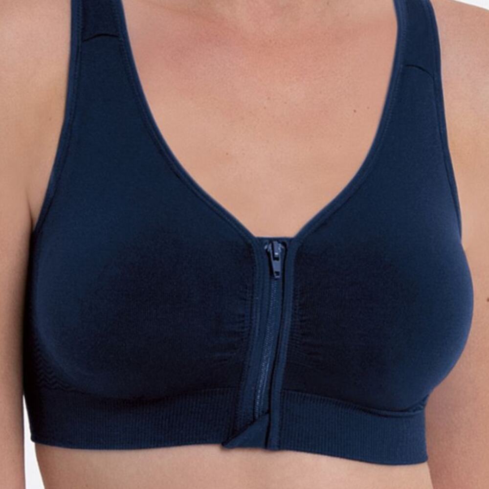 ANITA Women's Lynn Post Mastectomy Bra Large Maritime Blue Molded Cups NWT - Picture 2 of 12